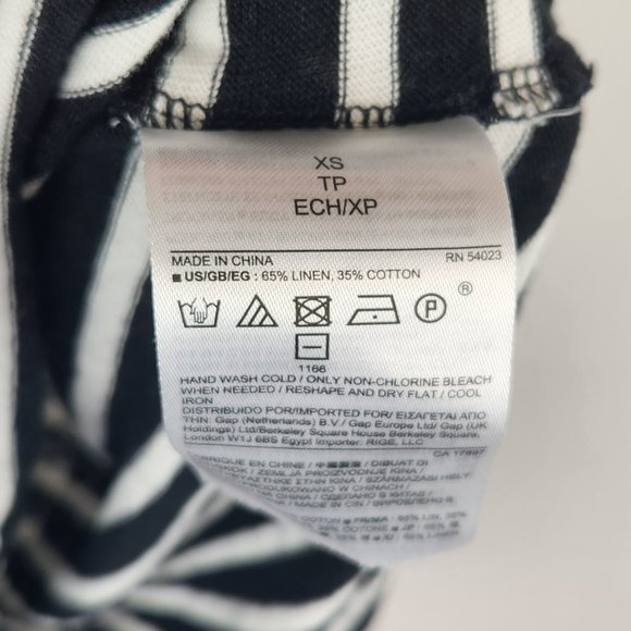 Banana Republic Linen Cotton Striped Muscle Tank Top sz XS - Picture 6 of 7